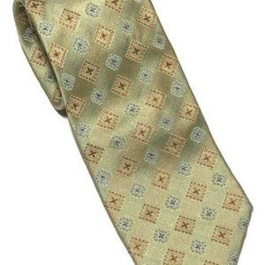 Brioni Men’s Green Geometric 100% Silk Neck Tie